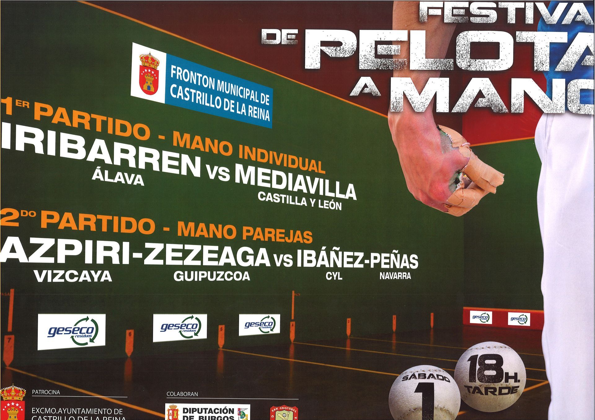 cartel pelota a Mano 2019